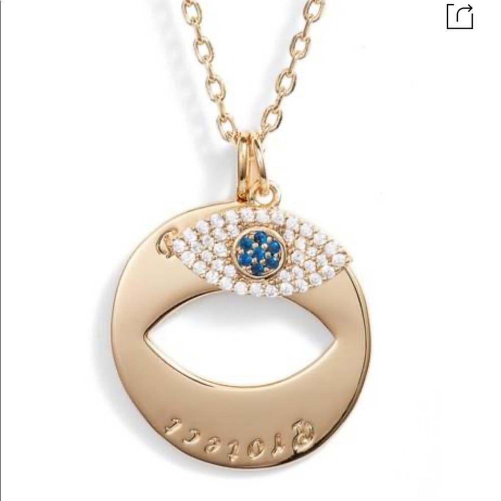 Lulu DK evil eye “protect” pendant necklace